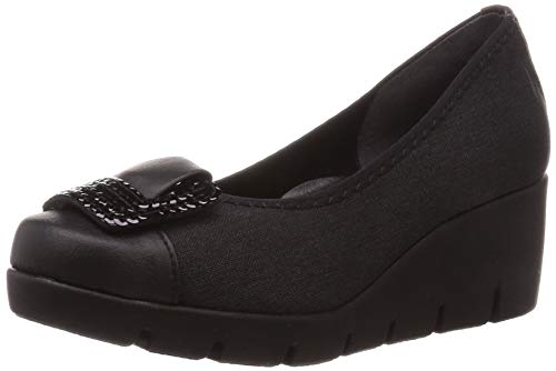 [ファーストコンタクト] パンプス 日本製 美脚 カジュアルパンプス レディース 厚底 IM39604 クロ 22.5 cm